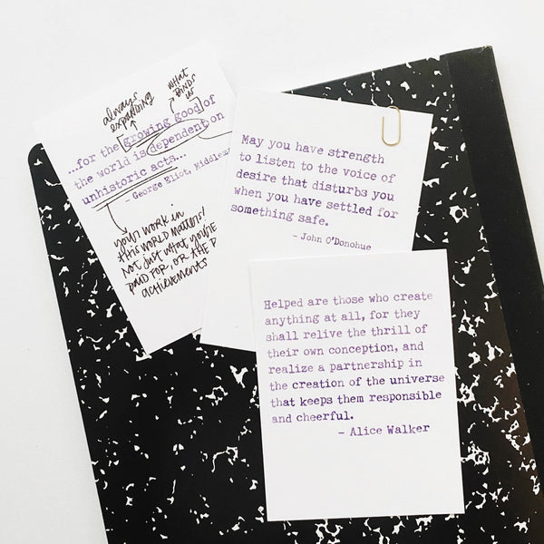 Mimeograph Quote Cards